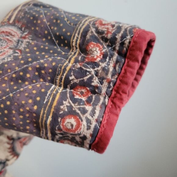 FREE PEOPLE reversible BELARIO QUILTED COTTON FALL ZIP JACKET COAT MEDIUM M L XL - Picture 8 of 14